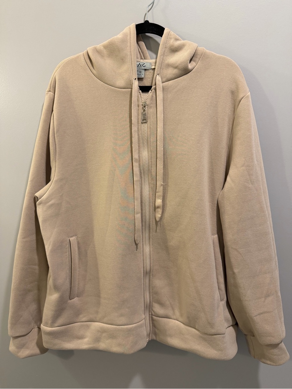 R. A. G. Plus Sportswear Zip-Up Hoodie Jacket Tan Size 3X